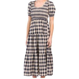 NWT XS Moon River gingham dress